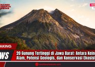 Doc. Tampilan gunung yang megah pada gambar ini merupakan ilustrasi semata dan tidak secara spesifik merepresentasikan salah satu dari 20 gunung tertinggi di Jawa Barat yang disebutkan dalam laporan. Foto digunakan untuk tujuan visualisasi dan penguatan narasi mengenai topografi serta keindahan alam pegunungan di wilayah Jawa Barat. (Doc: sandiwartanews.com).