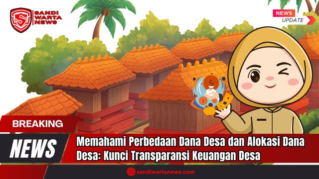Doc. Gambar ilustrasi ini menampilkan sebuah desa dengan rumah-rumah tradisional. Gambar ini semata-mata ilustrasi untuk artikel tentang perbedaan Dana Desa (DD) dan Alokasi Dana Desa (ADD) dan tidak merepresentasikan kejadian atau lokasi tertentu. Tujuannya adalah untuk meningkatkan pemahaman publik tentang transparansi keuangan desa. (Doc: sandiwartanews.com).