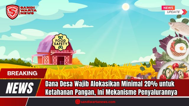 Doc. Gambar ilustrasi ini menampilkan sebuah lumbung dan berbagai macam makanan. Gambar ini hanya ilustrasi untuk artikel tentang alokasi minimal 20% Dana Desa untuk ketahanan pangan dan bukan representasi kejadian atau lokasi spesifik. Tujuannya adalah untuk menjelaskan pentingnya program ketahanan pangan di desa. (Doc: sandiwartaNews.com).
