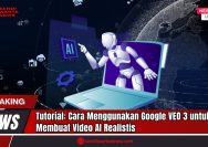 Doc. Gambar ilustrasi ini menampilkan robot yang keluar dari layar laptop. Gambar ini hanya ilustrasi untuk artikel tentang cara menggunakan Google VEO 3 untuk membuat video AI realistis dan bukan representasi kejadian atau lokasi spesifik. Tujuannya adalah untuk menjelaskan cara menggunakan platform tersebut. (Doc: sandiwartaNews.com).