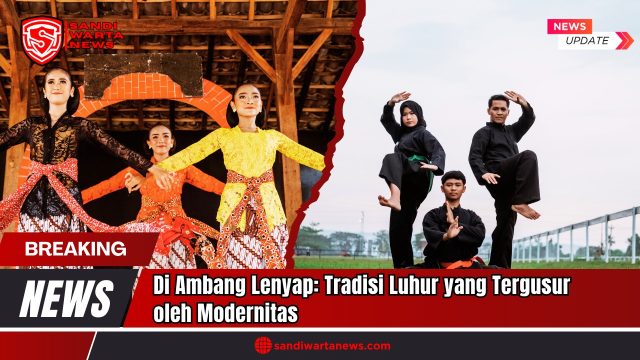Doc. Ilustrasi editorial: Para penari tradisional dan pesilat muda menampilkan warisan budaya nusantara. Gambar ini digunakan sebagai ilustrasi dan tidak menggambarkan lokasi, waktu, maupun peristiwa spesifik di manapun. Tujuannya semata-mata untuk mendukung narasi editorial tentang tantangan pelestarian budaya lokal di tengah arus modernitas. (Doc: sandiwartaNews.com).