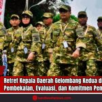 Doc. Para kepala daerah peserta Retret Gelombang Kedua di Institut Pemerintahan Dalam Negeri (IPDN) tampak mengenakan seragam kamuflase saat mengikuti kegiatan pembekalan di Kampus IPDN, Jatinangor, Kabupaten Sumedang, Jawa Barat. Kegiatan yang berlangsung pada 22–26 Juni 2026 ini menjadi momen evaluasi, sinkronisasi program nasional, dan penguatan komitmen pembangunan daerah secara kolektif. Kehadiran 86 dari 93 kepala daerah menegaskan pentingnya koordinasi antarpemimpin daerah dalam menghadapi tantangan pemerintahan dan pelayanan publik. (Sumber Foto Dokumentasi: westjavatoday).
