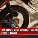 Doc. Bagian belakang motor matic yang menunjukkan sistem CVT dan roda belakang, komponen vital yang perlu perawatan rutin. Menjaga kebersihan dan mengecek kondisi CVT secara berkala penting untuk menjaga performa motor tetap optimal. (Foto: sandiwartaNews.com).