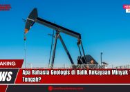 Doc. Sebuah unit pompa angguk (oil pump jack) berdiri kokoh di bawah langit biru yang cerah, menggambarkan aktivitas eksploitasi minyak di wilayah gurun. Gambar ini hanya merupakan ilustrasi dan bukan dokumentasi langsung dari ladang minyak di Timur Tengah. Pompa seperti ini biasa digunakan untuk mengangkat minyak mentah dari dalam bumi ke permukaan, mewakili simbol kemakmuran energi fosil. Dalam konteks kekayaan minyak Timur Tengah, struktur geologi ideal yang terbentuk sejak jutaan tahun lalu menjadikan kawasan ini sebagai pusat cadangan hidrokarbon terbesar dunia, mencerminkan hubungan erat antara warisan geologis dan kekuatan ekonomi global. (Doc: SandiWartaNews.com).