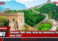 Doc. Potret megah Tembok Besar Cina membentang di antara perbukitan hijau, menjadi saksi bisu kekuatan militer dan kejayaan arsitektural selama lebih dari dua milenium. Dibangun selama ±2.000 tahun oleh berbagai dinasti, struktur ini awalnya berfungsi sebagai benteng pertahanan dari serangan suku-suku nomaden, pengawasan perdagangan Jalur Sutra, dan pengendalian migrasi. Kini, Tembok Besar menjadi simbol nasional Tiongkok dan situs warisan dunia yang terancam oleh pelapukan serta pembangunan modern. (Doc: SandiWartaNews.com).