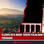 Doc. Gambar ini merupakan ilustrasi komposit yang menampilkan dua simbol visual Kota Bogor: lanskap pegunungan dan persawahan yang merepresentasikan masa lalu agraris serta alam yang asri, berdampingan dengan Monumen Tugu Kujang yang diterangi cahaya malam sebagai ikon modern Kota Bogor. Penyajian visual ini ditujukan sebagai pendukung narasi sejarah Kota Bogor dalam konteks pemberitaan media dan bukan dokumentasi aktual peristiwa atau lokasi spesifik. (ilustrasi: SandiWartaNews.).