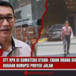 Doc. Juru Bicara Komisi Pemberantasan Korupsi (KPK), Budi Prasetyo (kiri), memberikan keterangan kepada media di Gedung Merah Putih KPK, Jakarta, terkait Operasi Tangkap Tangan (OTT) yang dilakukan di Sumatera Utara. Dalam OTT tersebut, tim KPK mengamankan enam orang yang diduga terlibat dalam tindak pidana korupsi proyek pembangunan dan pemeliharaan jalan. Pada bagian kanan gambar, tampak petugas pengamanan internal KPK mengawal salah satu terduga yang baru tiba dari Sumatera Utara menuju ruang pemeriksaan dini hari tadi. Proses penangkapan dilakukan secara terpisah di wilayah Mandailing Natal, dan para pihak langsung dibawa ke Jakarta untuk pemeriksaan intensif. Identitas mereka akan diumumkan setelah proses awal penyidikan selesai. (Foto: SandiWartaNews.com).