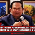 Doc. Ilustrasi – Presiden ke-6 Republik Indonesia, Susilo Bambang Yudhoyono (SBY), dalam salah satu kesempatan publik. Gambar ini digunakan sebagai ilustrasi dan tidak diambil saat SBY menyampaikan pernyataan mengenai pentingnya keselarasan antara tujuan politik dan militer dalam penyelesaian konflik global. (Sumber Foto: BTV Online).