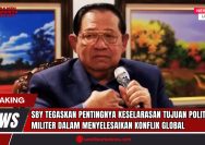 Doc. Ilustrasi – Presiden ke-6 Republik Indonesia, Susilo Bambang Yudhoyono (SBY), dalam salah satu kesempatan publik. Gambar ini digunakan sebagai ilustrasi dan tidak diambil saat SBY menyampaikan pernyataan mengenai pentingnya keselarasan antara tujuan politik dan militer dalam penyelesaian konflik global. (Sumber Foto: BTV Online).