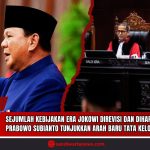 Doc. Ilustrasi – Presiden Republik Indonesia Prabowo Subianto (kiri) dan suasana sidang Mahkamah Konstitusi (kanan). Gambar ini digunakan sebagai ilustrasi untuk menggambarkan dinamika revisi kebijakan era Jokowi melalui keputusan presiden serta putusan Mahkamah Agung dan Mahkamah Konstitusi. Foto ini bukan dokumentasi langsung dari momen keputusan yang dimaksud. (Foto: SandiWartaNews).