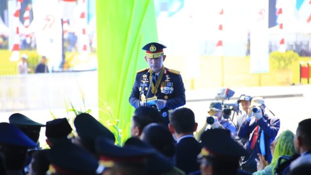 Doc. Dalam pidatonya yang disampaikannya di Lapangan Silang Monas, Jakarta Pusat, Kapolri Jenderal Listyo Sigit Prabowo menyoroti peran sentral Super Apps Presisi sebagai tulang punggung transformasi ini