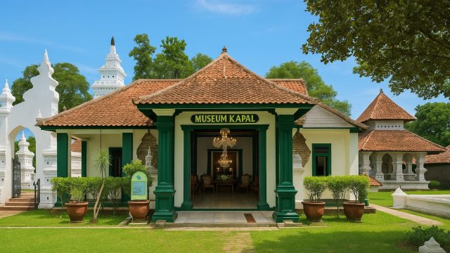 Doc. ilustrasi poto perpaduan Keraton Kanoman Cirebon dilihat dari depan, menampilkan arsitektur perpaduan budaya Jawa, Islam, dan Tionghoa sejarah