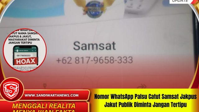 Nomor WhatsApp Palsu Catut Samsat Jakpus & Jakut Publik Diminta Jangan Tertipu