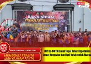 HUT ke-80 TNI Lanal Tegal Tebar Kepedulian Lewat Sembako dan Nasi Kotak untuk Warga