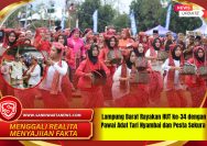 Lampung Barat Rayakan HUT ke-34 dengan Pawai Adat Tari Nyambai dan Pesta Sekura