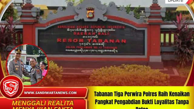 Tabanan Tiga Perwira Polres Raih Kenaikan Pangkat Pengabdian Bukti Loyalitas Tanpa Batas