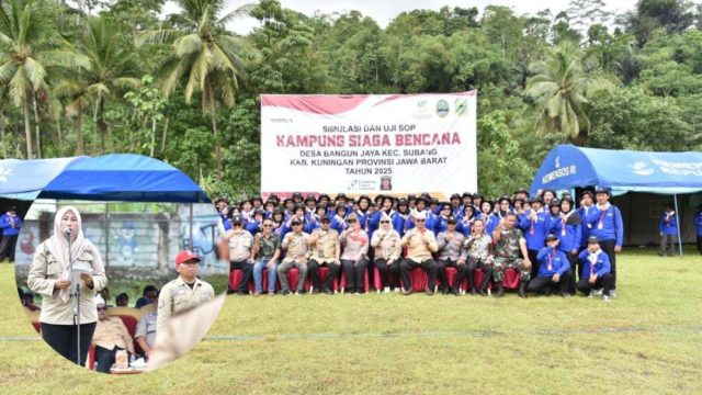 Wabup Tuti Andriana Kukuhkan Kampung Siaga Bencana Alarm Siaga dari Selatan Kuningan!