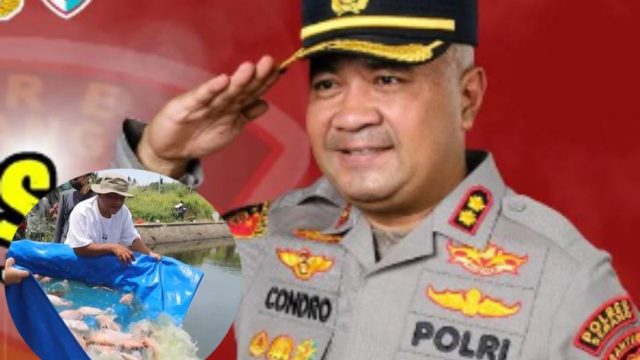 Kapolres Serang Tebar 2.000 Ikan Nila Danau Puspemkab Riuh oleh Antusias Warga