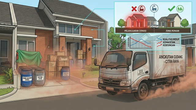 Diduga Rumah Jadi Gudang di Citra Raya FRIC Banten Desak Penegakan Tata Ruang