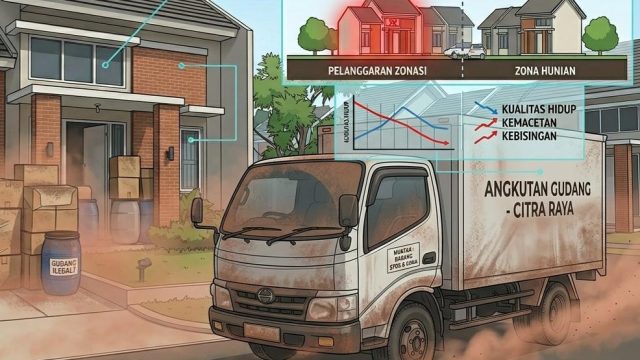 Diduga Rumah Jadi Gudang di Citra Raya FRIC Banten Desak Penegakan Tata Ruang
