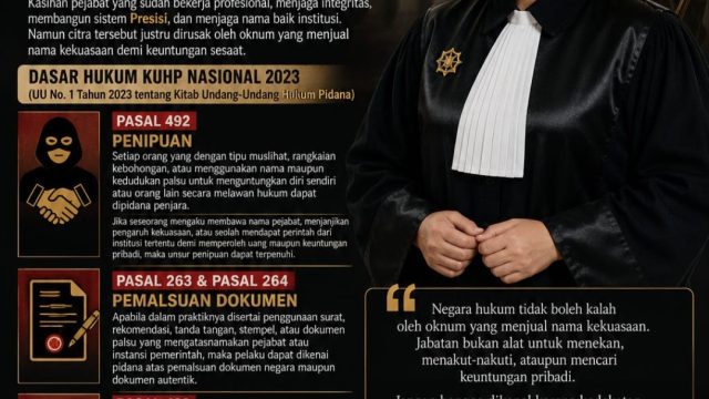 KUHP Nasional 2023 Tegas: Pencatutan Nama Pejabat Bisa Diproses Pidana