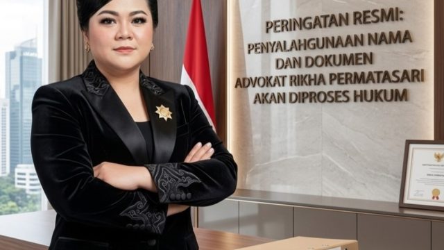 Peringatan Resmi: Penyalahgunaan Nama dan Dokumen Advokat Rikha Permatasari Akan Diproses Hukum