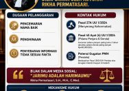 Sebarkan Informasi Tak Berdasar, Akun Media Sosial One Piece Dilaporkan oleh Advokat Rikha Permatasari
