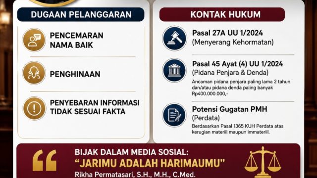 Sebarkan Informasi Tak Berdasar, Akun Media Sosial One Piece Dilaporkan oleh Advokat Rikha Permatasari