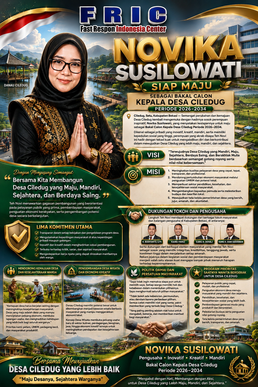 Novika Susilowati Siap Maju sebagai Bakal Calon Kepala Desa Ciledug Periode 2026–2034