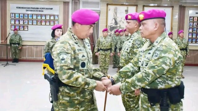 Pangkormar Pimpin Sertijab Koorsmin dan Kasetum Korps Marinir, Tekankan Profesionalisme dan Regenerasi Kepemimpinan
