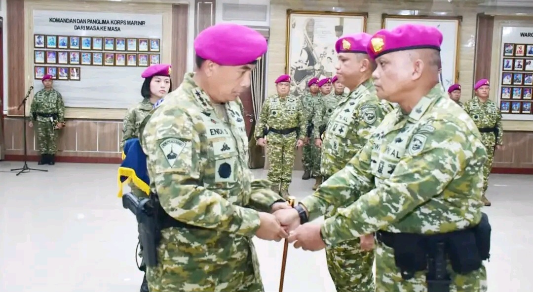 Pangkormar Pimpin Sertijab Koorsmin dan Kasetum Korps Marinir, Tekankan Profesionalisme dan Regenerasi Kepemimpinan