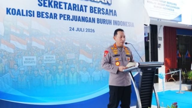 Kapolri Ajak Buruh Perjuangkan Kesejahteraan Sambil Menjaga Iklim Investasi demi Indonesia Emas 2045
