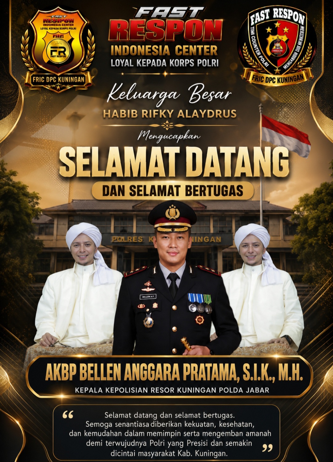Sambut Kapolres Baru, Habib Rifky Alaydrus Perkuat Sinergi Polri dan Ulama Demi Kuningan Kondusif