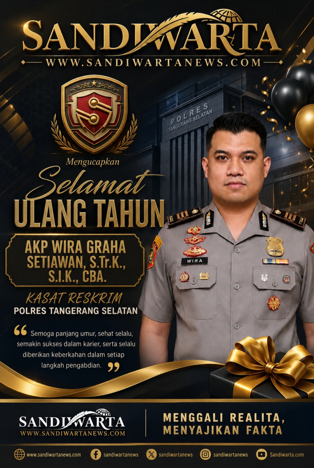 FRIC Berikan Apresiasi dan Doa Terbaik untuk AKP Wira Graha Setiawan di Hari Ulang Tahunnya
