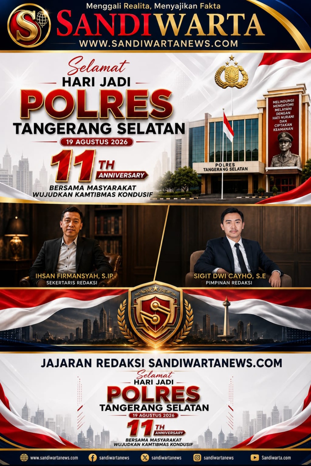 Menapaki Usia ke-11, Polres Tangerang Selatan Didorong Semakin Profesional dan Humanis