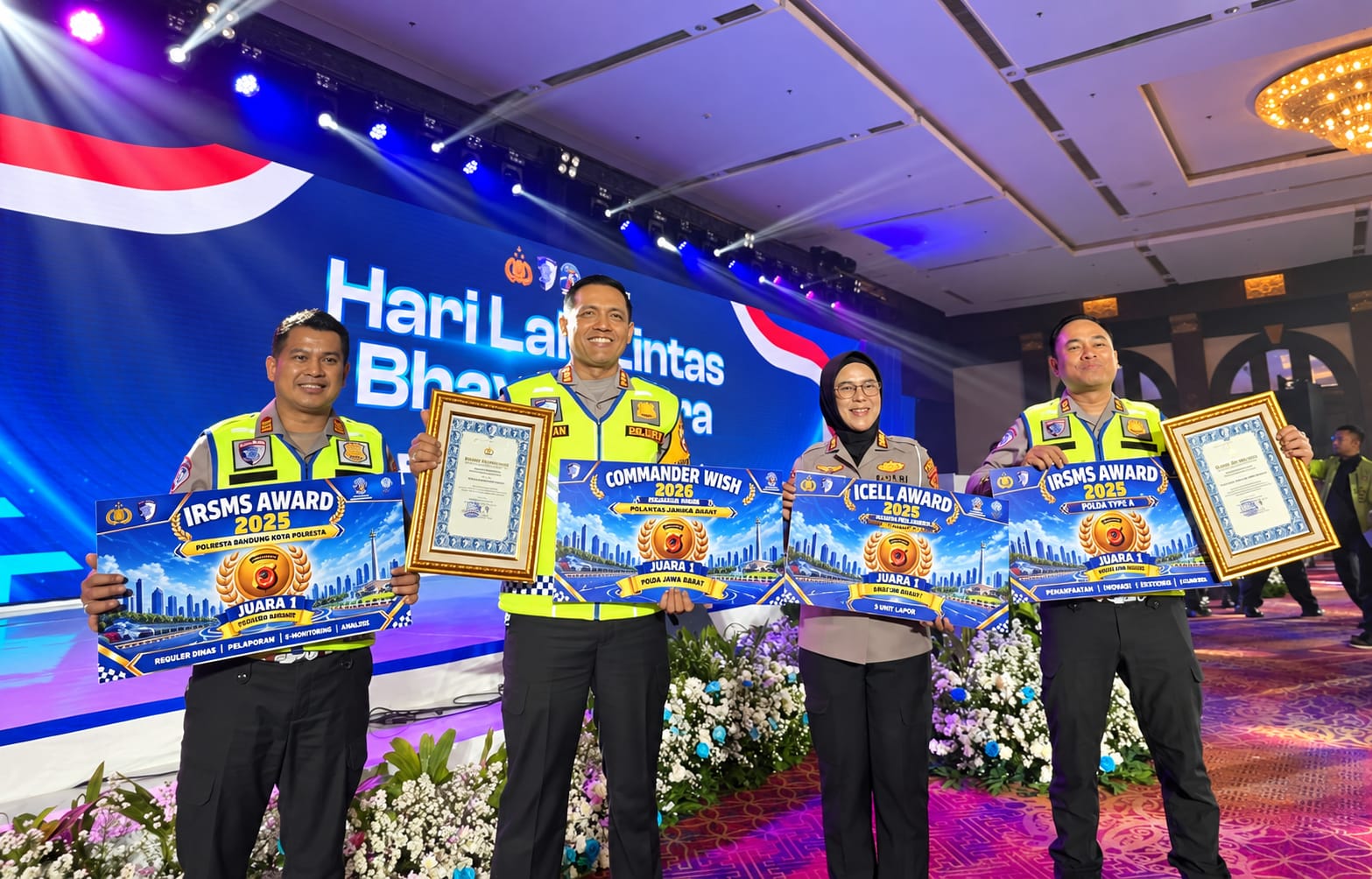 Sabet Lima Penghargaan di HUT ke-71 Lalu Lintas, Ditlantas Polda Jabar Torehkan Prestasi