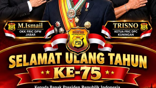 HUT ke-75 Presiden Prabowo Subianto, FRIC DPC Kuningan Sampaikan Doa dan Harapan untuk Indonesia