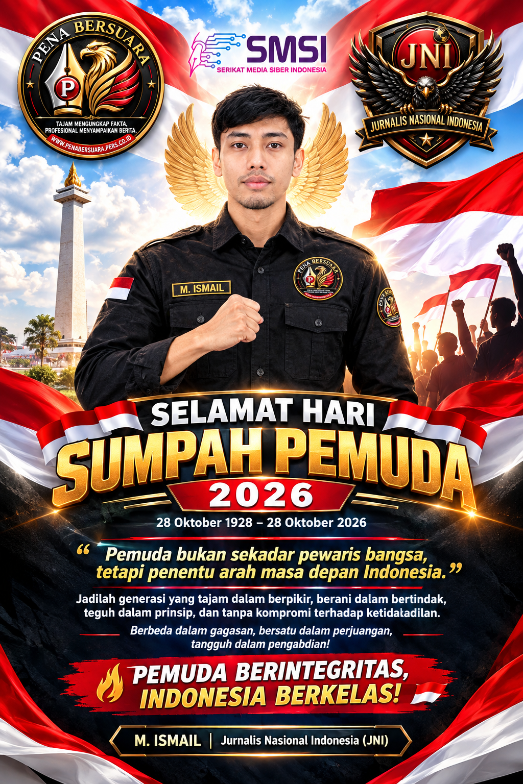Sumpah Pemuda Bukan Sekadar Seremoni, Saatnya Pemuda Berintegritas Menentukan Arah Bangsa